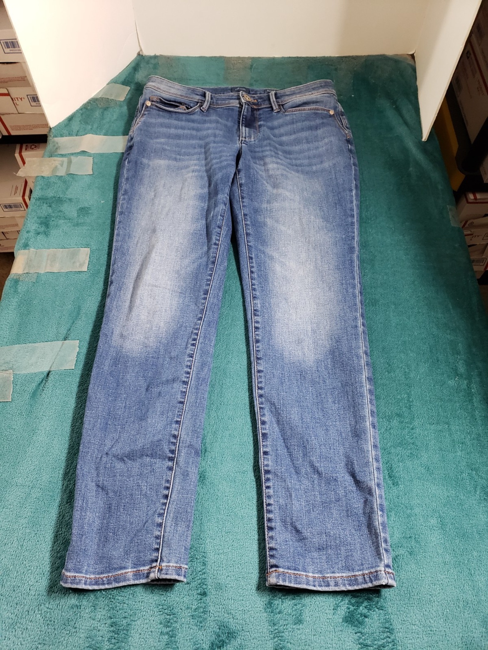 J.Jill Jeans Size 4 Womens Blue Pants Stretch Denim Mid Rise Slim Ankle